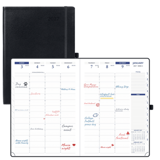 8.25"x11.75" Weekly 2027 Planner Softcover|15-Minute Intervals