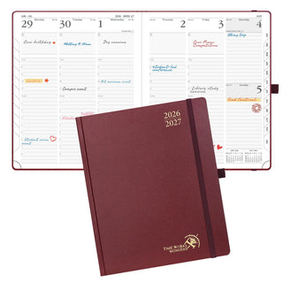 8.5“x10.5” Weekly Academic Planner 2026-2027 12-Month Hardcover