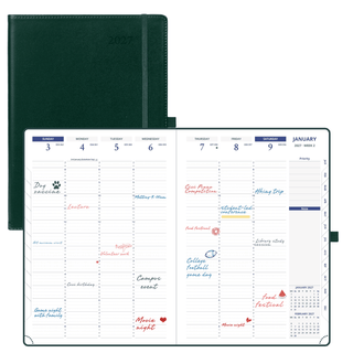 8.25"x11.75" Weekly 2027 Planner Softcover|15-Minute Intervals