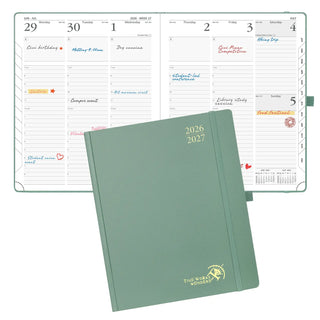 8.5“x10.5” Weekly Academic Planner 2026-2027 12-Month Hardcover