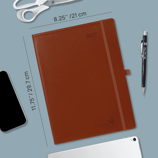 8.25"x11.75" Weekly 2027 Planner Softcover|15-Minute Intervals