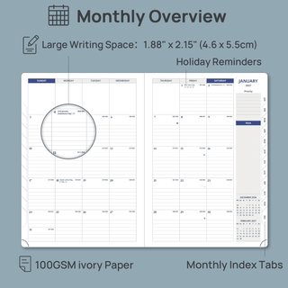 8.25"x11.75" Weekly 2027 Planner Softcover|15-Minute Intervals