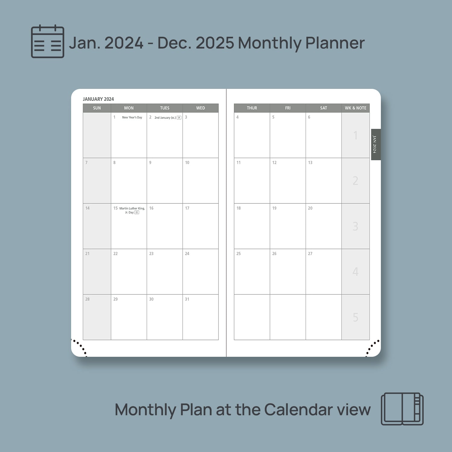 2024 Trendy Weekly Travel Planner – POPRUN