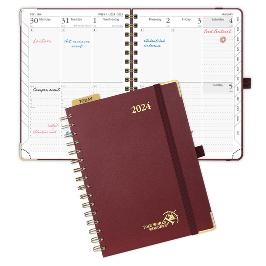 POPRUN Premium A5 Planners  Your Daily Companion for 2024