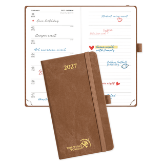POPRUN Weekly Planner Brown