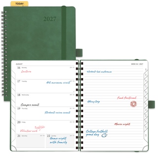 POPRUN Weekly Planner Green