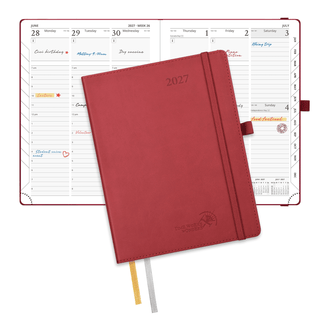 POPRUN 2027 Week Planner Burgundy