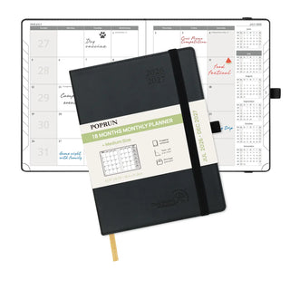 POPRUN 2026-2027 Academic Planner Black