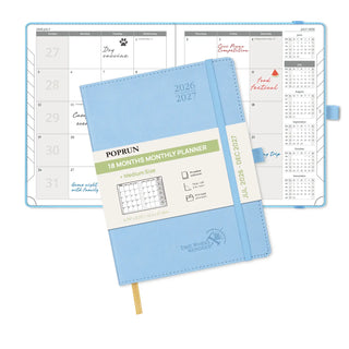 POPRUN 2026-2027 Academic Planner Blue
