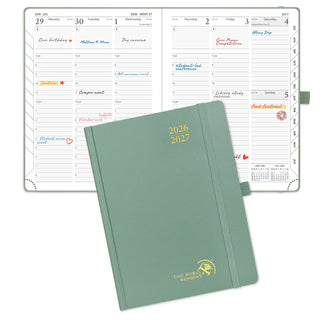 POPRUN 2026-2027 Academic Planner Midnight Green
