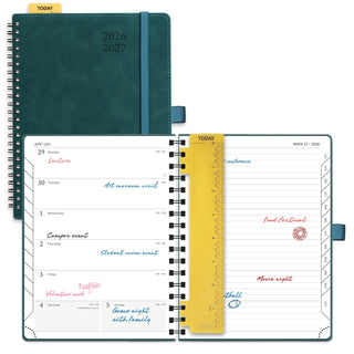 POPRUN 2026-2027 Academic Planner Petrol Green