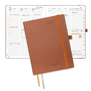 POPRUN 2027 Week Planner Brown