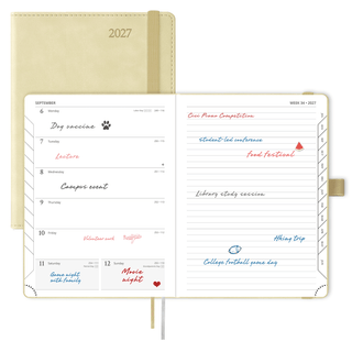 POPRUN Weekly Planner Beige