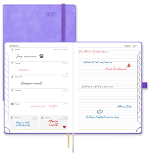 POPRUN Weekly Planner Lillac
