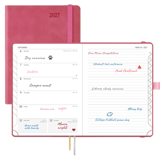 POPRUN Weekly Planner Magenta