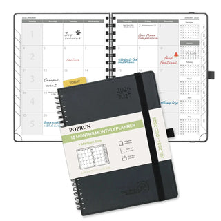 POPRUN 2026 Monthly Planner Black