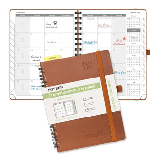 POPRUN 2026 Monthly Planner Brown