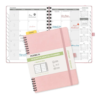 POPRUN 2026 Monthly Planner Pink
