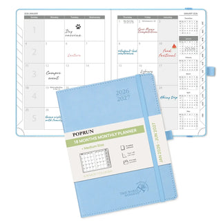 POPRUN 2026 Monthly Planner Donau Blue