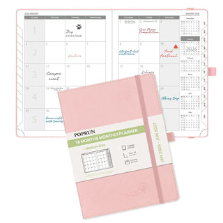 POPRUN 2026 Monthly Planner Light Pink