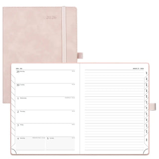 POPRUN 2026 Weekly Planner Sakura Pink