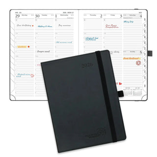 POPRUN 2026 Weekly Planner Black