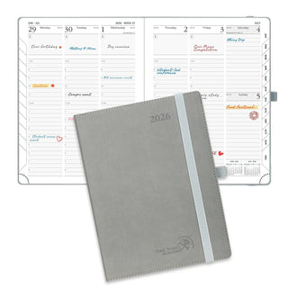 POPRUN 2026 Weekly Planner Gray