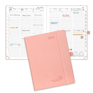POPRUN 2026 Weekly Planner Pink