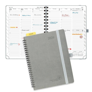 POPRUN 2026 Weekly Planner Gray