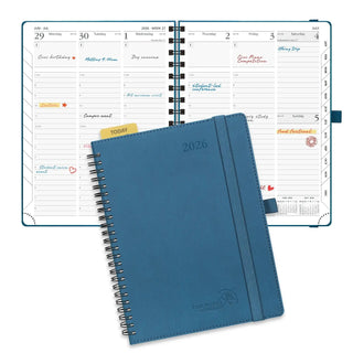 POPRUN 2026 Weekly Planner Navy Blue