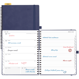 POPRUN Weekly Planner Navy Blue