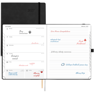 POPRUN Weekly Planner Black
