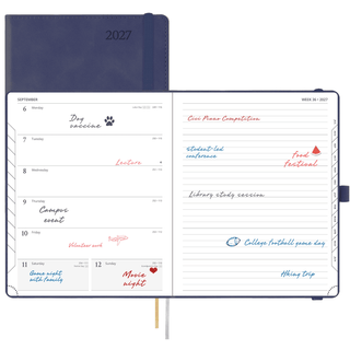 POPRUN Weekly Planner Navy Blue