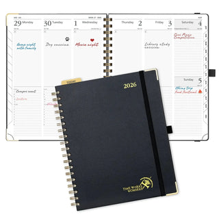 POPRUN 2026 Weekly Planner Black