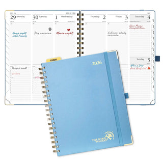 POPRUN 2026 Weekly Planner Haze Blue