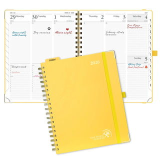 POPRUN 2026 Weekly Planner Light Yellow