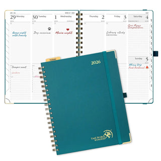 POPRUN 2026 Weekly Planner Pacific Green
