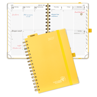POPRUN 2026 Weekly Planner Light Yellow
