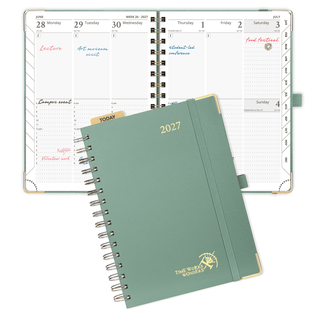 POPRUN 2026 Weekly Planner Midnight Green
