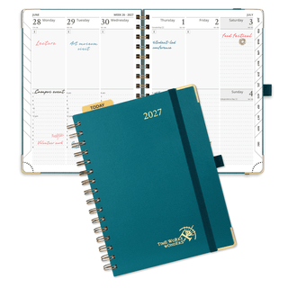 POPRUN 2026 Weekly Planner Pacific Green
