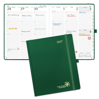 POPRUN 2027 Week Planner Dark Green