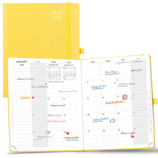 POPRUN 2026-2027 Academic Planner Light Yellow