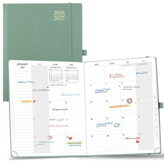 POPRUN 2026-2027 Academic Planner Midnight Green