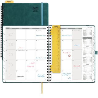 POPRUN 2026-2027 Academic Planner Petrol Green