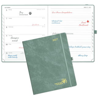POPRUN Weekly Planner Midnight Green