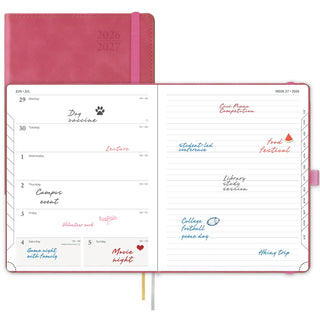 POPRUN 2026-2027 Academic Planner Magenta