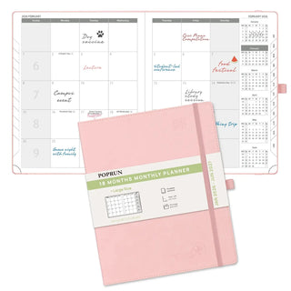 POPRUN 2025 Monthly Planner Light Pink