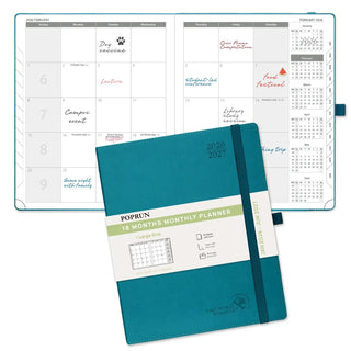 POPRUN 2025 Monthly Planner Pacific Green