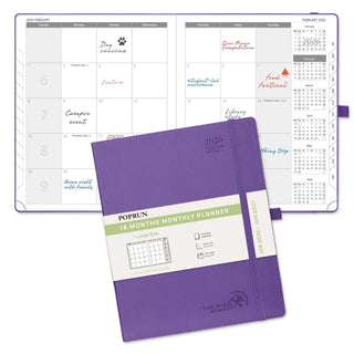 POPRUN 2025 Monthly Planner Purple