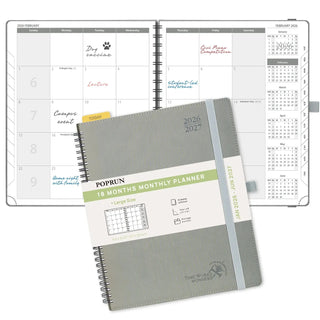 POPRUN 2026 Monthly Planner Gray